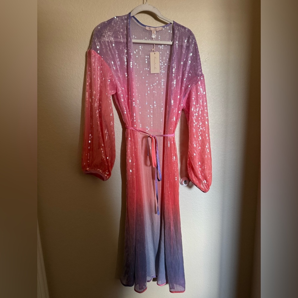 Hutch Pink Coral Ombre Swim Coverup